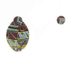 Orecchini in argento dorato asimmetrici