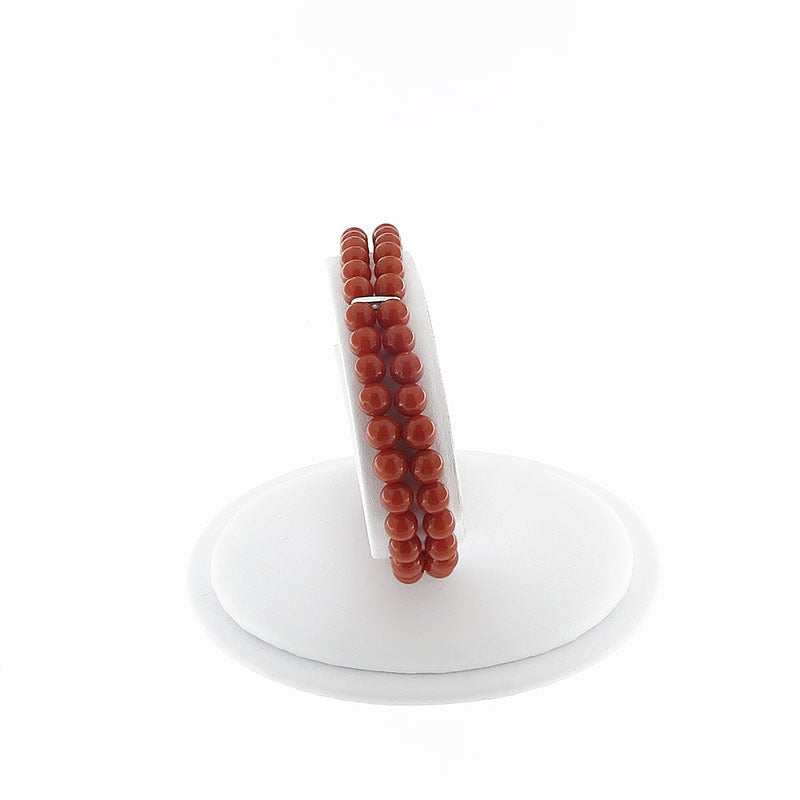 Bracciale in corallo rosso a due fili