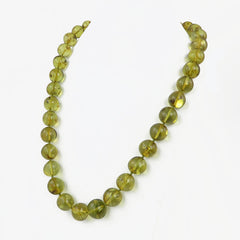 Green Baltic amber necklace