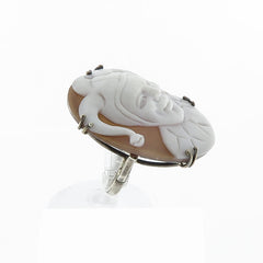 Anello in argento con cammeo giullare