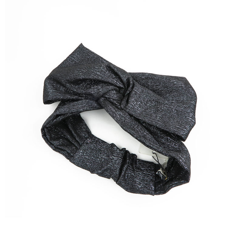 Lamé hair band with bow