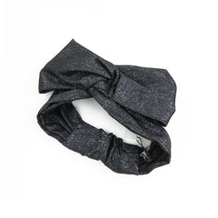 Lamé hair band with bow