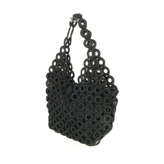 Black crochet bag